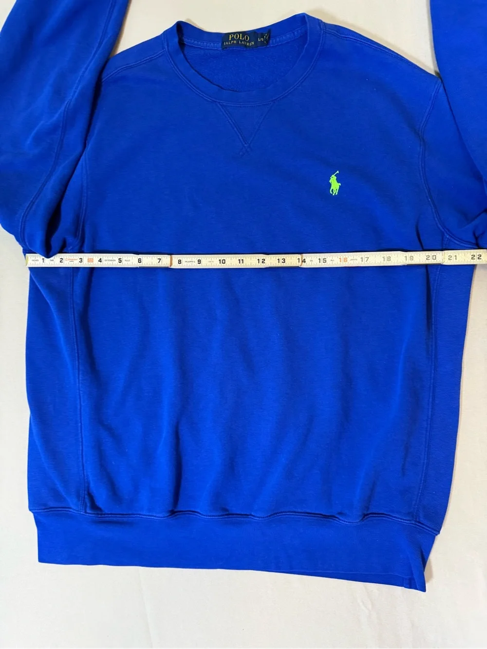 POLO Ralph Lauren Crewneck Sweatshirt in Royal Blue, size Large.